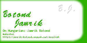 botond jamrik business card